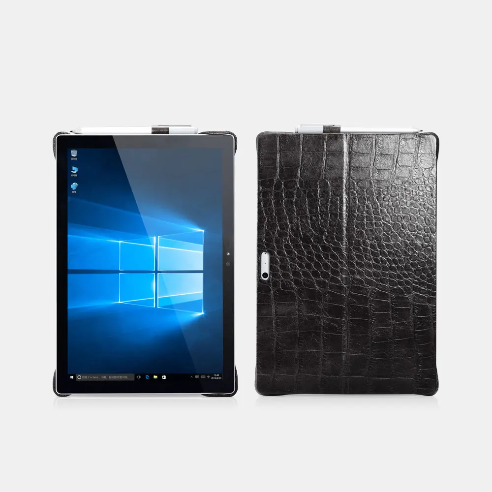 Чехол для планшета с крокодиловым узором 12 3 дюйма Microsoft Surface Pro 4/5/6 из натуральной