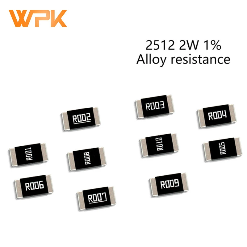 50 шт. 2512 2 Вт SMD сплав Набор резисторов 1% Допуск 0 001r 009r 01r 06r 15r 2r 39 Ом комплект
