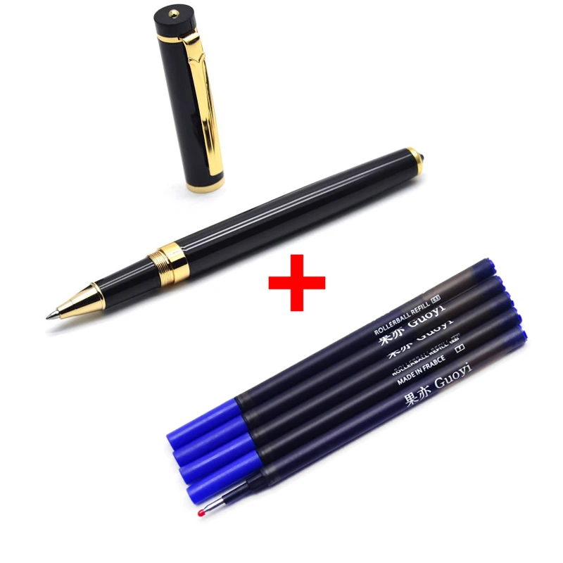 Black-5 Blue refill CCCAGYA D08 Отель Шариковая ручка для бизнеса офисные и школьные принадлежности 0,5 мм гелевая ручка, карандаши и принадлежности для письма подарочная ручка - Цвет: Black-5 Blue refill