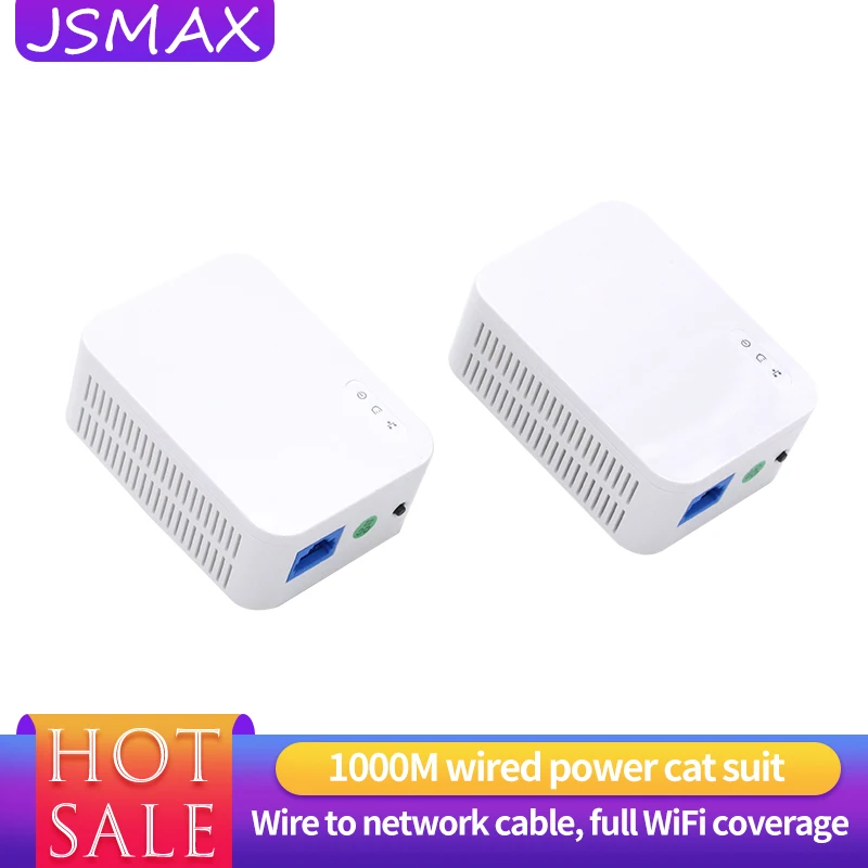 JSMAX JSPH3 комплект AV1000 гигабитный адаптер линии питания Poweline 1000 Мбит/с Ethernet PLC