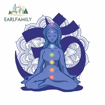 

EARLFAMILY 13cm x 12.2cm for Chakra India Laptop Car Stickers Occlusion Scratch Refrigerator Decal Cartoon Bumper Vinyl Car Wrap
