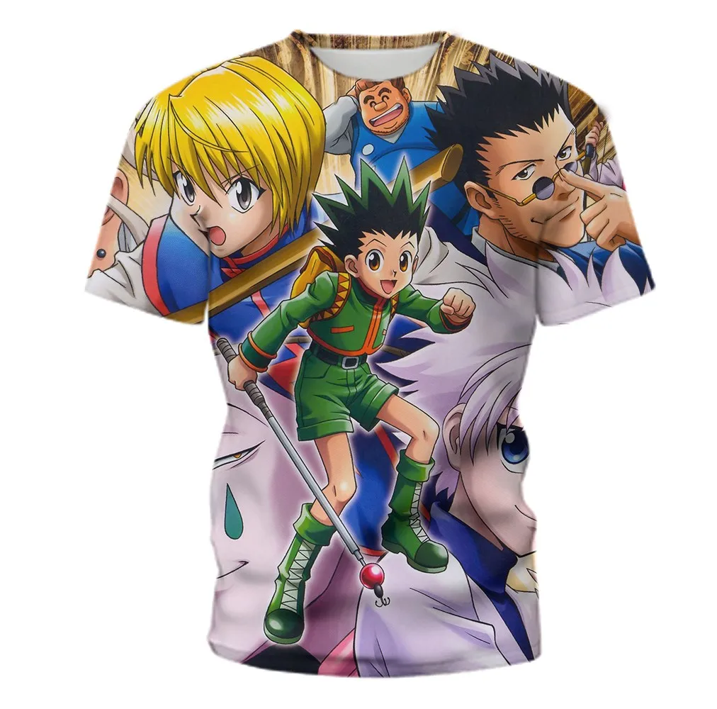 Футболка мужская с 3D-принтом Hunter X повседневная Милая рубашка коротким рукавом
