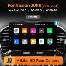 AWESAFE PX9 auto Radio Multimedia reproductor de Video GPS de navegación No 2 din DVD Android 10 para Nissan Juke 2010 - 2014 Control de voz