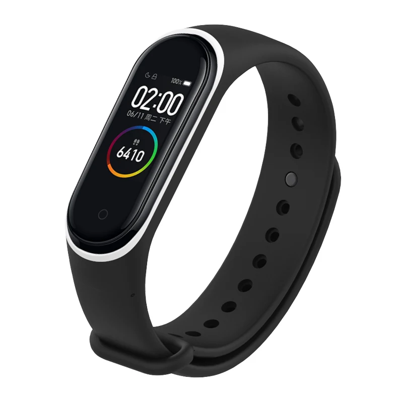 Для Xiaomi mi ремешок 4 ремешок силиконовый браслет для Xiaomi mi 4 аксессуары браслет mi Band 4 замена двойной цвет ремни