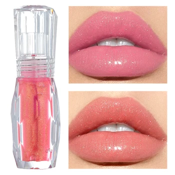 

Crystal Lip Gloss Natural Jelly Color Moisturizing Lasting Lipgloss Sexy Lip Tint Pump Transparent Waterproof Volume Lipgloss