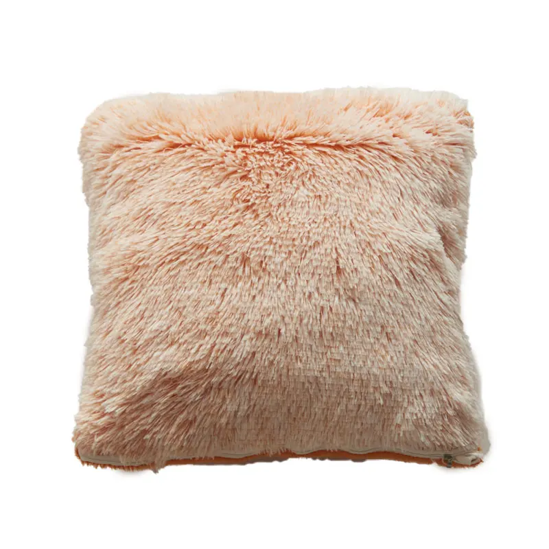 comfortable home bed plush cushion cover 42*42mm no inner long fluff housse de coussin green orange soft cushion cases dec X66