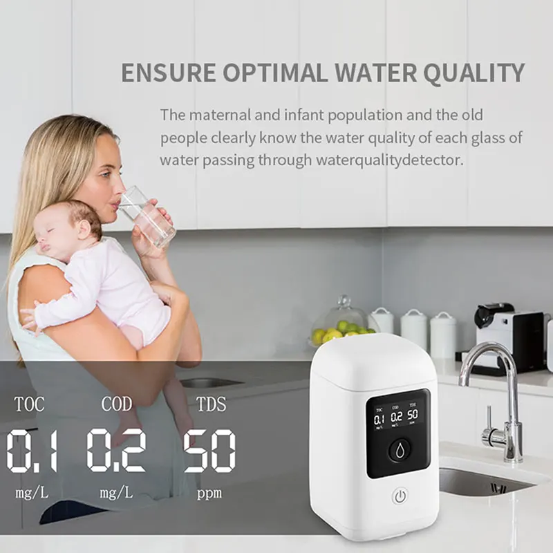 

White Water Quality Tool Water TDS Water Quality Detector 200mAH Spectral Detection Home Indoor High Precision Spectrum Durable