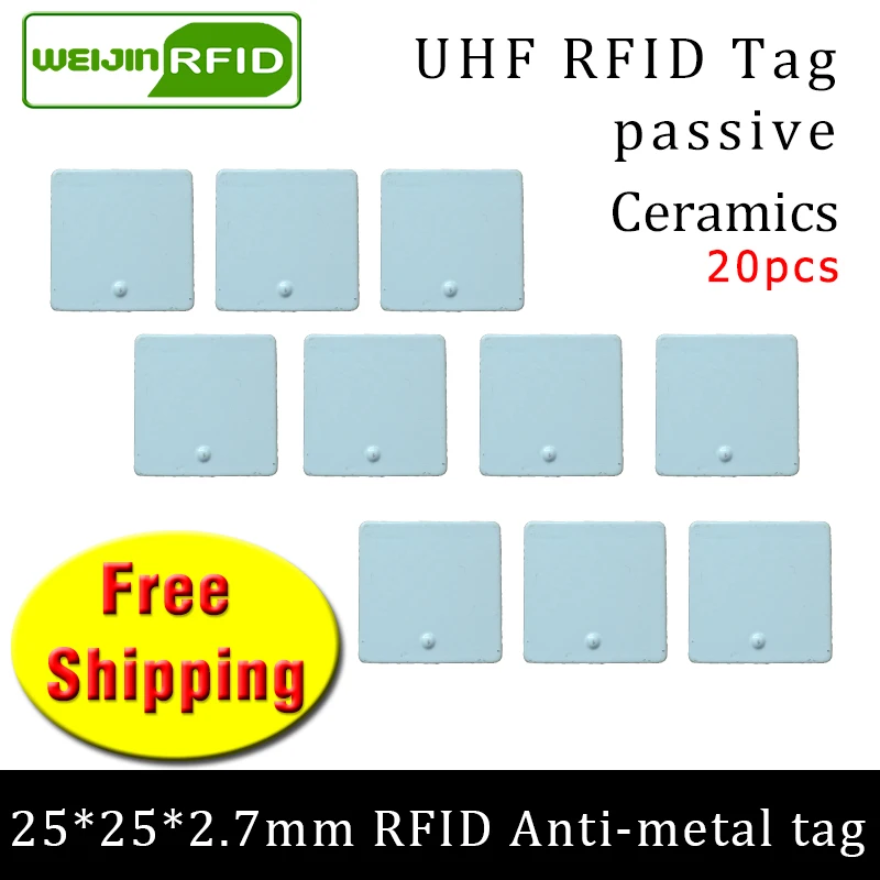 UHF RFID металлическая бирка 915 м 868 EPC ISO18000-6c 20 шт. Бесплатная доставка инструменты
