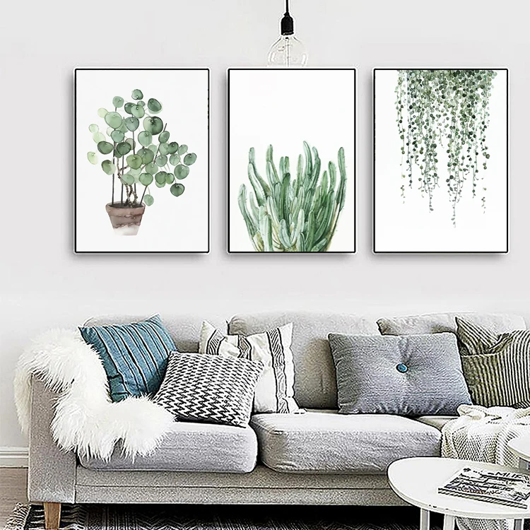 

canvas painting ordic Pineapple Green Leaves Canvas Painting Wall Art Home Decoration Posters Prints Plant Pictures Living Room