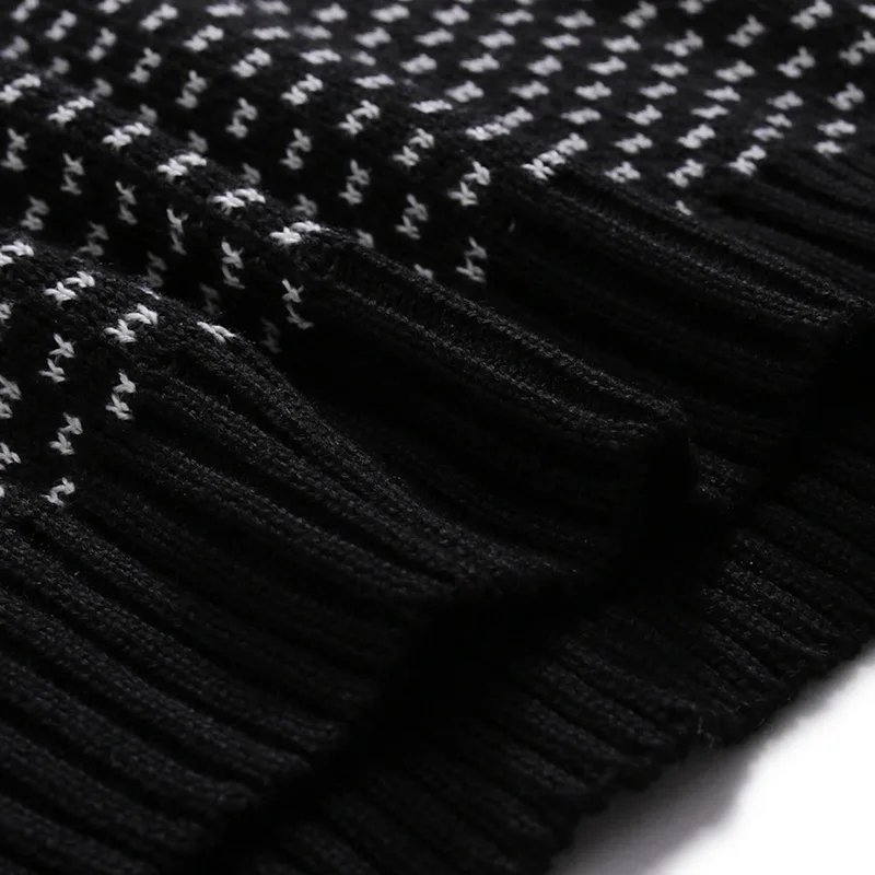 Повседневный осенне-зимний вязаный джемпер с круглым вырезом и принтом оленя, мужской Рождественский свитер, пуловер, повседневный тонкий мужской джемпер, топы