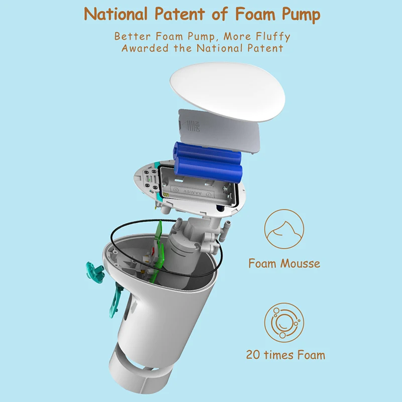 Lebath Auto Induction Foam Soap Dispenser Hand Washer Portable Soap Bottle AA Battery 250/450ML Capacity