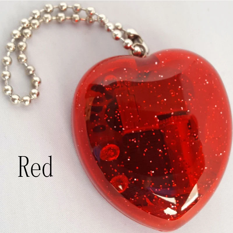 Red Ключ музыкальная шкатулка акриловое мини-сердце-образный Подарочная музыкальная шкатулка цепочка для ключей для маленьких девочек подарок "Castle In The Sky" Мелодия X - Цвет: Red