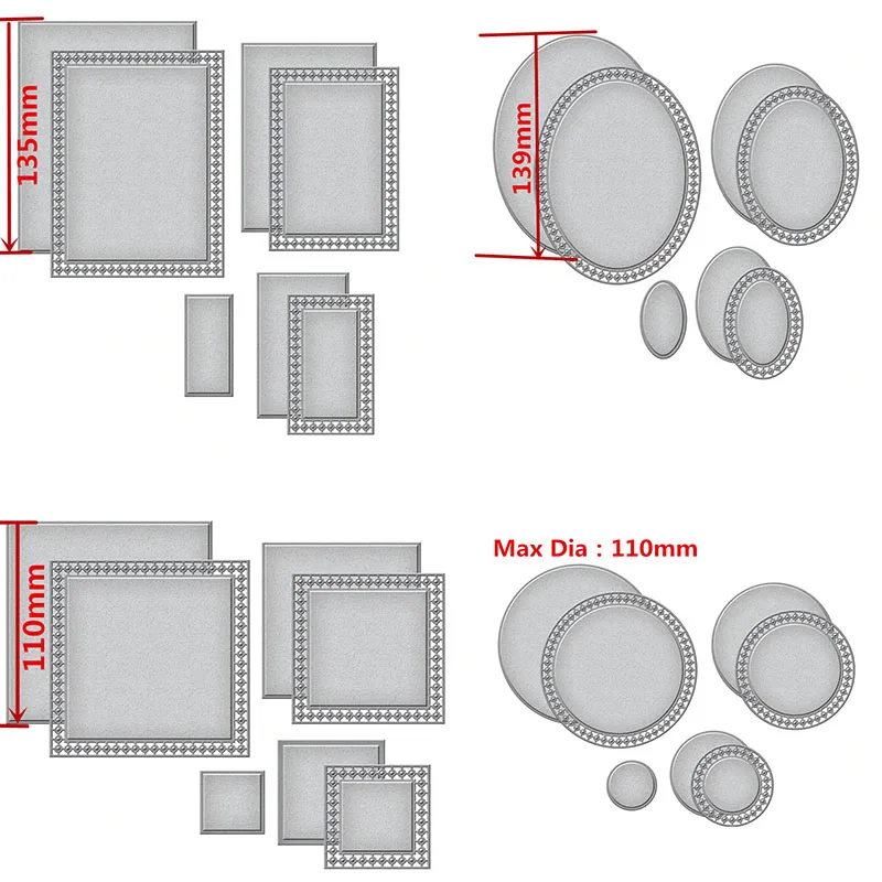 

Oval Rectangle 2019 NEW Metal Cutting Dies Scrapbooking for Card Making Photo Album DIY Embossing Cuts Craft