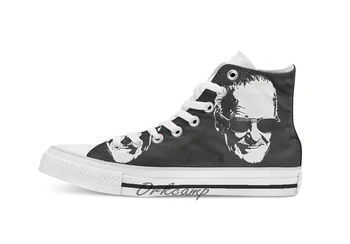 

Stan lee Custom Casual High Top lace-up Canvas shoes sneakers Drop shipping