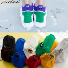 Jerrinut, женские забавные носки, хлопковые милые модные счастливые мужские носки, летние дышащие носки с вышивкой Kawaii, 1 пара