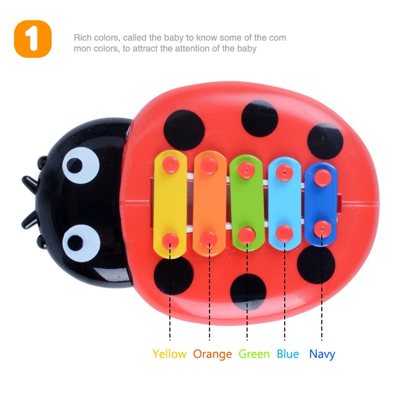 Музыкальная игрушка для маленьких мальчиков и девочек, Обучающие игрушки в форме насекомого, пластиковые Обучающие Детские игрушки, рождественский подарок