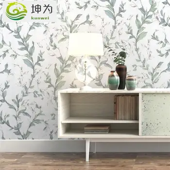 

Nordic modern minimalist mural wallpaper fresh garden green leaves photo design wall paper pvc bedroom living room background