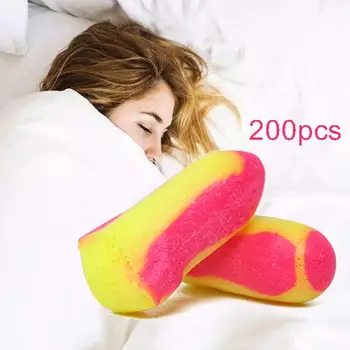 

200 Pairs Joylife Soft Foam Noise Block Reduction Sleep Study Hearing Protection Ear Plugs Sound Insulation Anti Noise Earplugs