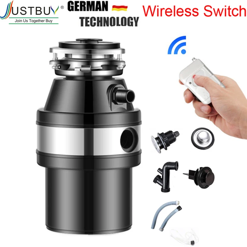 BlackWireless Switch Измельчитель пищевых отходов с воздушным переключателем 900 мл дополнительная емкость высокочувствительная система защиты для кухни - Цвет: BlackWireless Switch