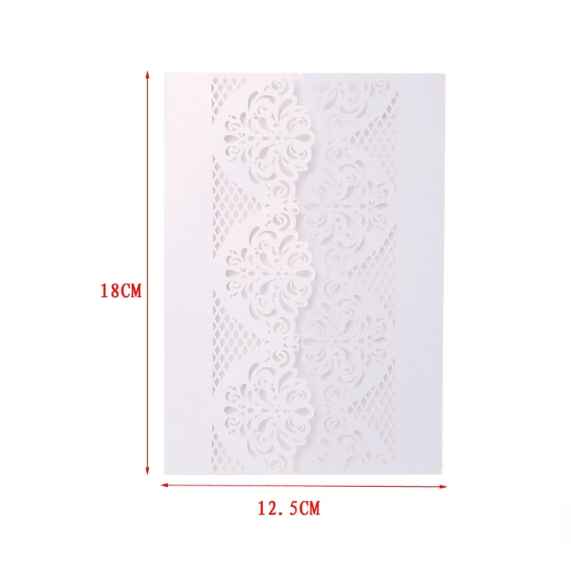  10Pcs Wedding Invitation Cards Kits With Envelopes Seals Personalized Printing D08D - 4000357781922