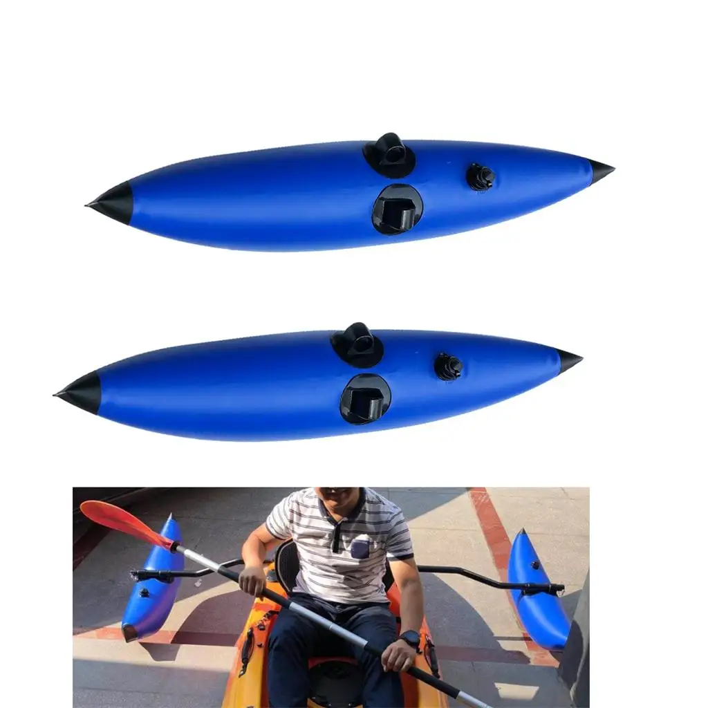 Perfeclan Set 2 PVC Inflatable Kayak Canoe Fishing Standing Outrigger/Stabilizer