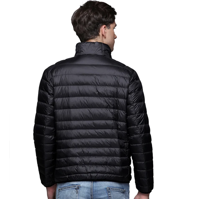 New Autumn Winter Man Duck Down Jacket Ultra Light Thin Plus Size Spring Jackets Men Stand Collar Outerwear Coat 5