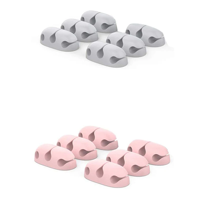 Desktop Cable Organizer Storage Holder Silicone 6-Piece Clamp for Home Office | Компьютеры и офис