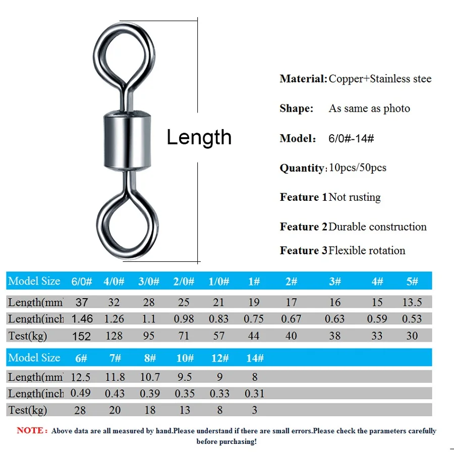 Fishing Swivels 50PCS/Lot Ball Bearing Swivel with Safety Snap Solid Rings Rolling Swivel for Carp Fishing Accessories