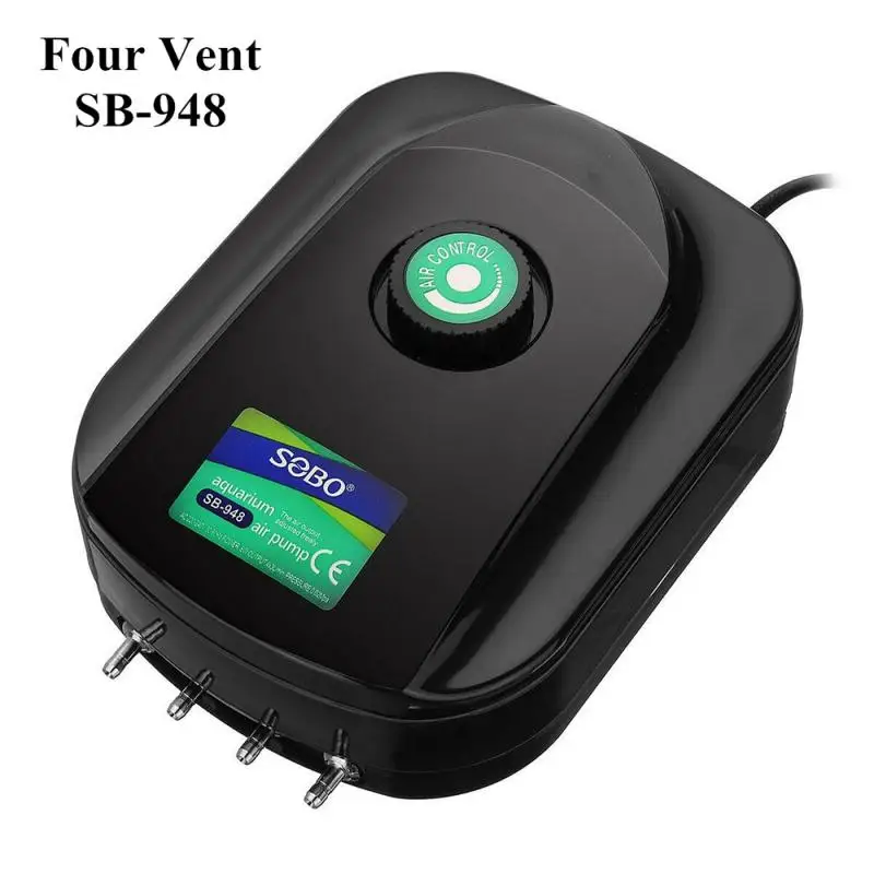AC 220V-240V SB748/SB848/SB948/SB988 Aquarium Fish Tank Ultra Silent Air Pump Air Compressor Double Single Outlet Dropshipping