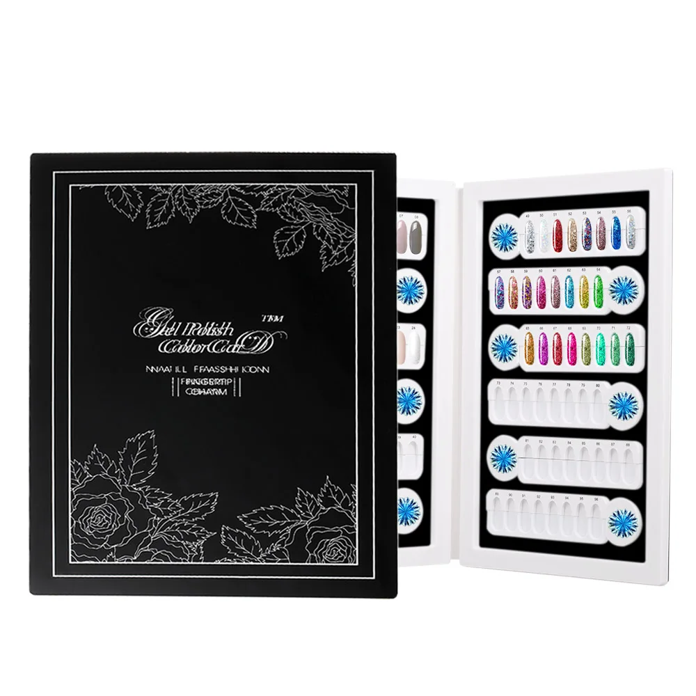 96 цветов искусственные ногти цветная книга дисплей съемная Фотокарта фотография