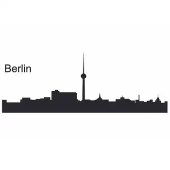 

BERLIN Skyline Decal Wall Sticker Vinyl Stickers Decor Mural Art Living Room Home Decoration Landmark Skyline Wall Decal