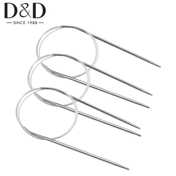 

1pc 80cm Stainless Steel Circular Knitting Needle 2/2.5/3/3.5/4mm Crochet Needles for Weave Yarn DIY Crafts Knitting Tool