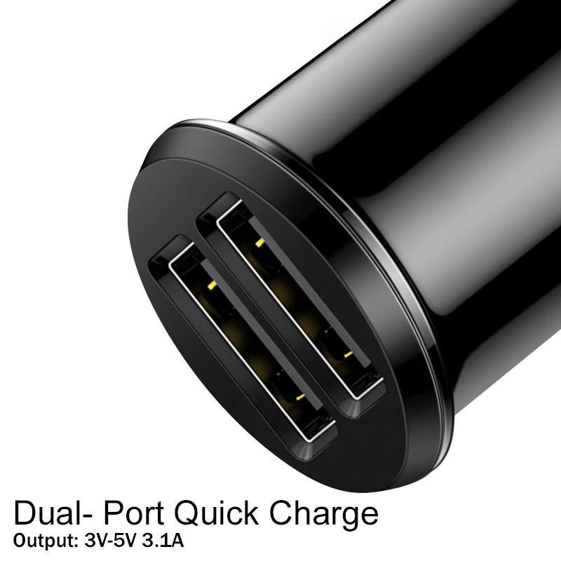 Автомобильное зарядное устройство с двумя USB, универсальное быстрое зарядное устройство с 2 портами, автомобильное зарядное устройство для телефона iPhone 11, Аксессуары для мобильных смартфонов