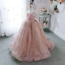 Элегантные Платья с цветочным узором для девочек Пышное Тюлевое платье на свадьбу для маленьких девочек, платье на день рождения, платье принцессы для торжества, платье для Святого Причастия