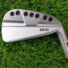 Фирменная Новинка 0311ST Утюги 0311ST фрезерованные клюшки для гольфа Серебряные клюшки для гольфа № 7 железо R/S гибкий вал с крышкой головки EMS