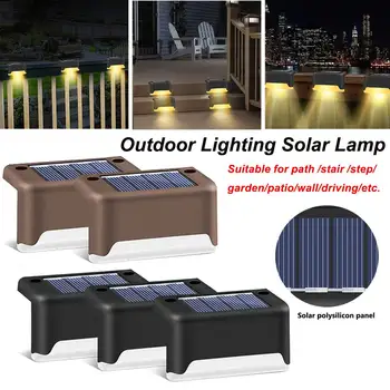 

3PCS LED Solar Lamp Outdoor Waterproof Solar Step Deck Lights Fence Light Lamp for Patio Stairs Pathway Step Yard Garden Decor
