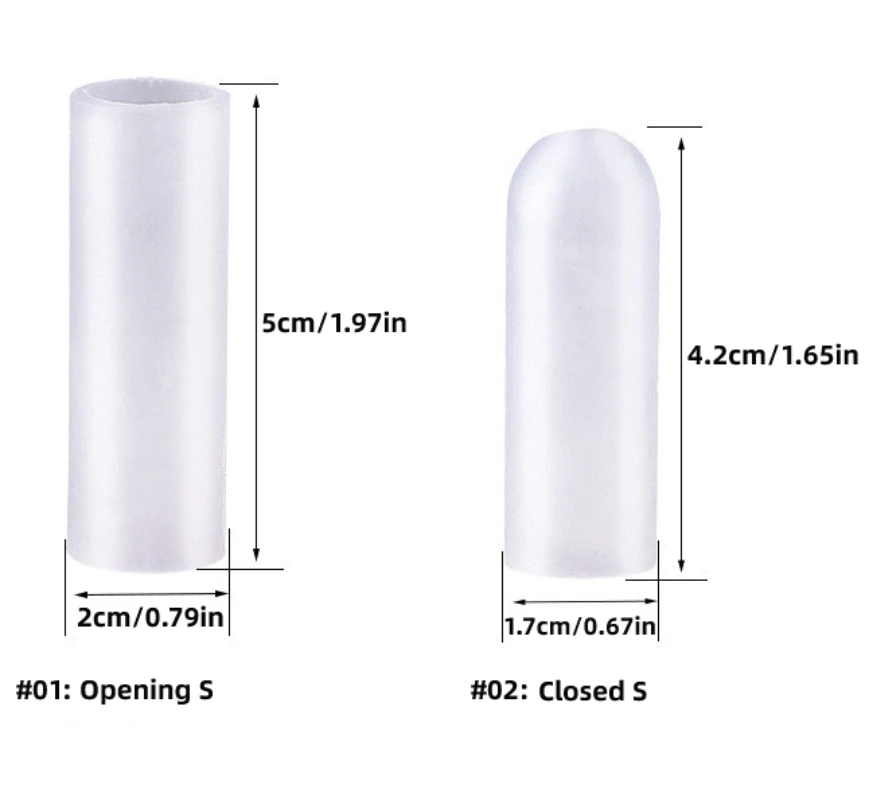 Silicone Tube Fingers Protector Hand Bunion Pain Relief Orthosis Stranghters Foot Care Pedicure Toe Sleeve Cap Cover 4Pcs/6Pcs toe protectors
