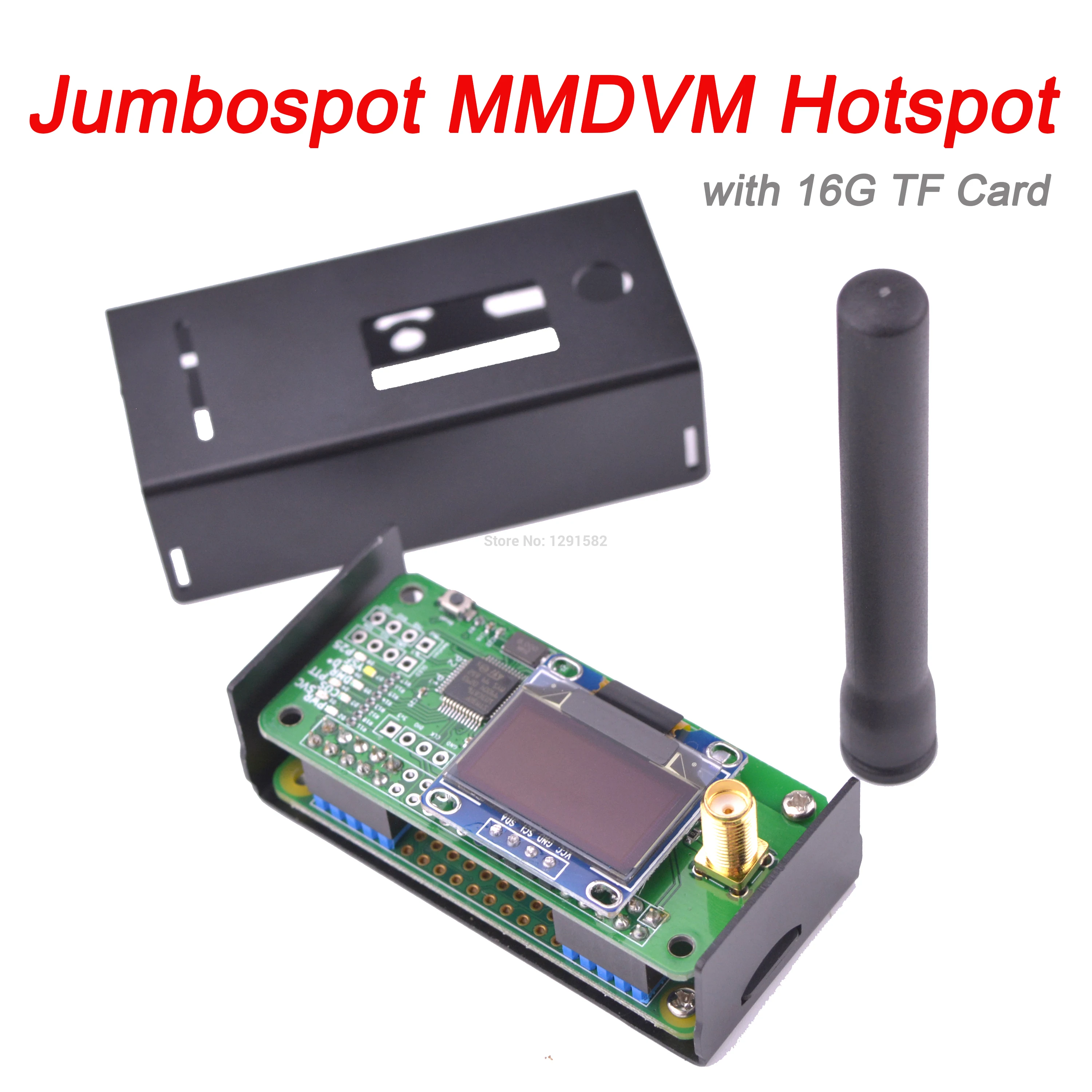 Jumbospot поддержка hotspot MMDVM P25 DMR YSF + raspberry pi OLED антенна черный чехол 16 ГБ TF карта