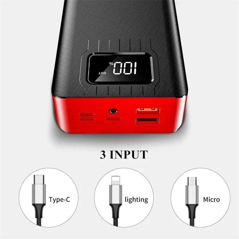 Мини 50000mah банк силы LCD цифровой дисплей двойной Usb порт зарядное устройство