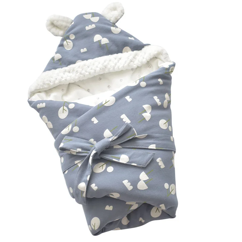 

Baby Swaddle Wrap Blanket Sleepsacks Newborn Infant Thickened Sleeping Bag Blanket Wrap Bedding Quilt for Autumn and Winter 80cm