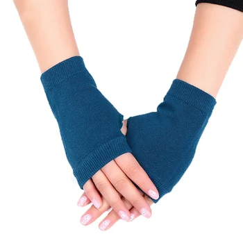 

Woman Girl Warm Knitted Gloves Half Finger Fingerless Gloves Winter Women Soft Arm Warm Mitten Women Drop Ship