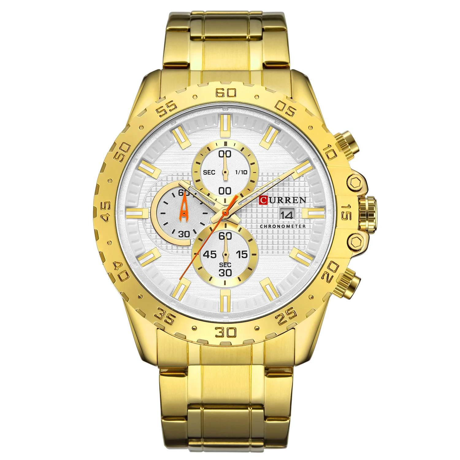 PopularGift New Style 8334 MEN'S Watch Waterproof Quartz Six-pin Steel Belt Calendar | Наручные часы
