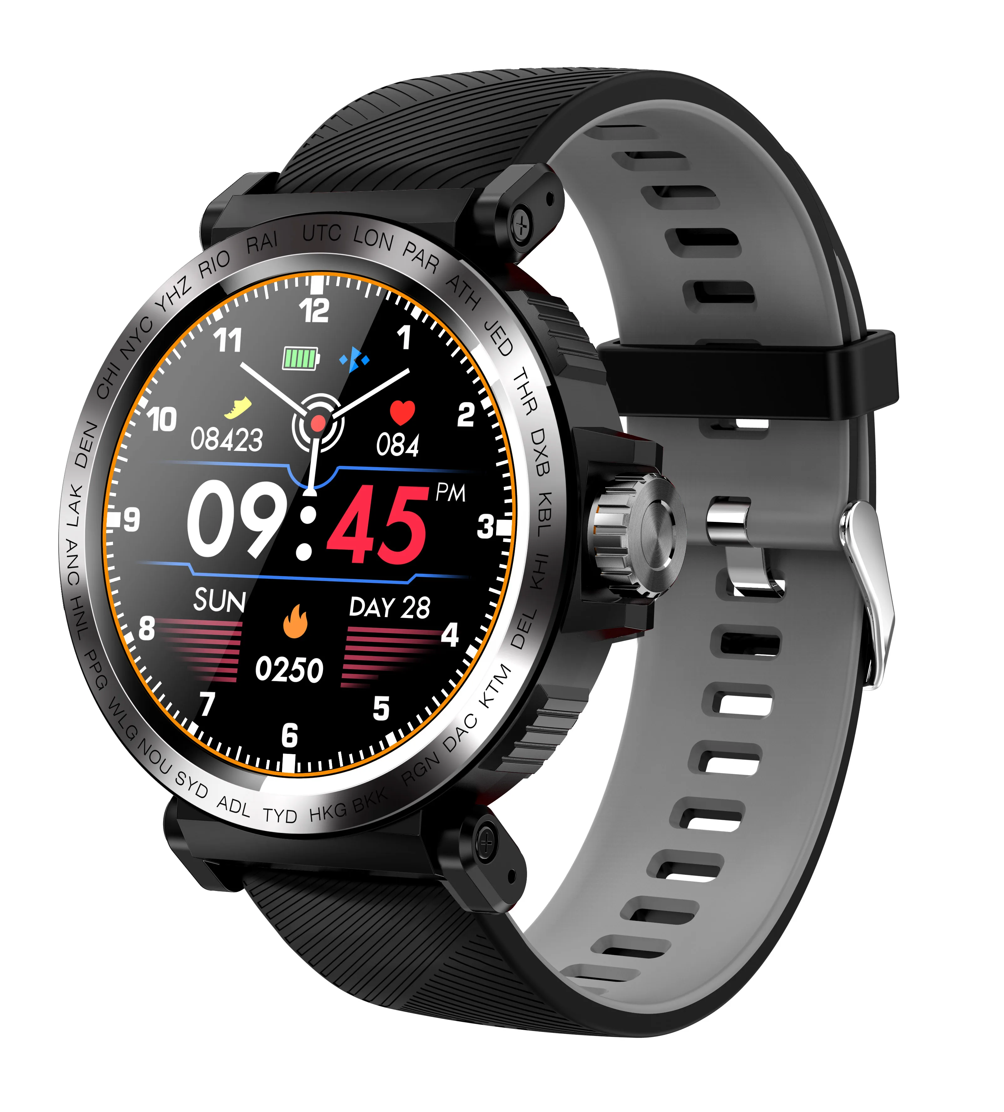 

S18 Smart Watch Full Screen Touch IP68 Waterproof Men Sports Clock Heart Rate Monitor Smart Watch band for IOS Android phone