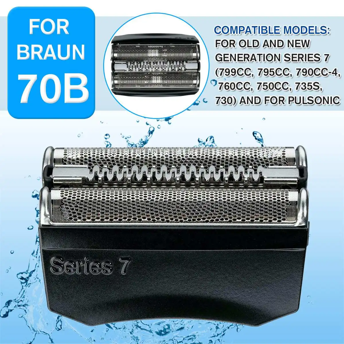 70B сменная бритва фольга режущая головка кассеты для Braun Series 7 790cc-4 760cc 750cc 795cc 730 735s для пульсоник бритвенная сетка