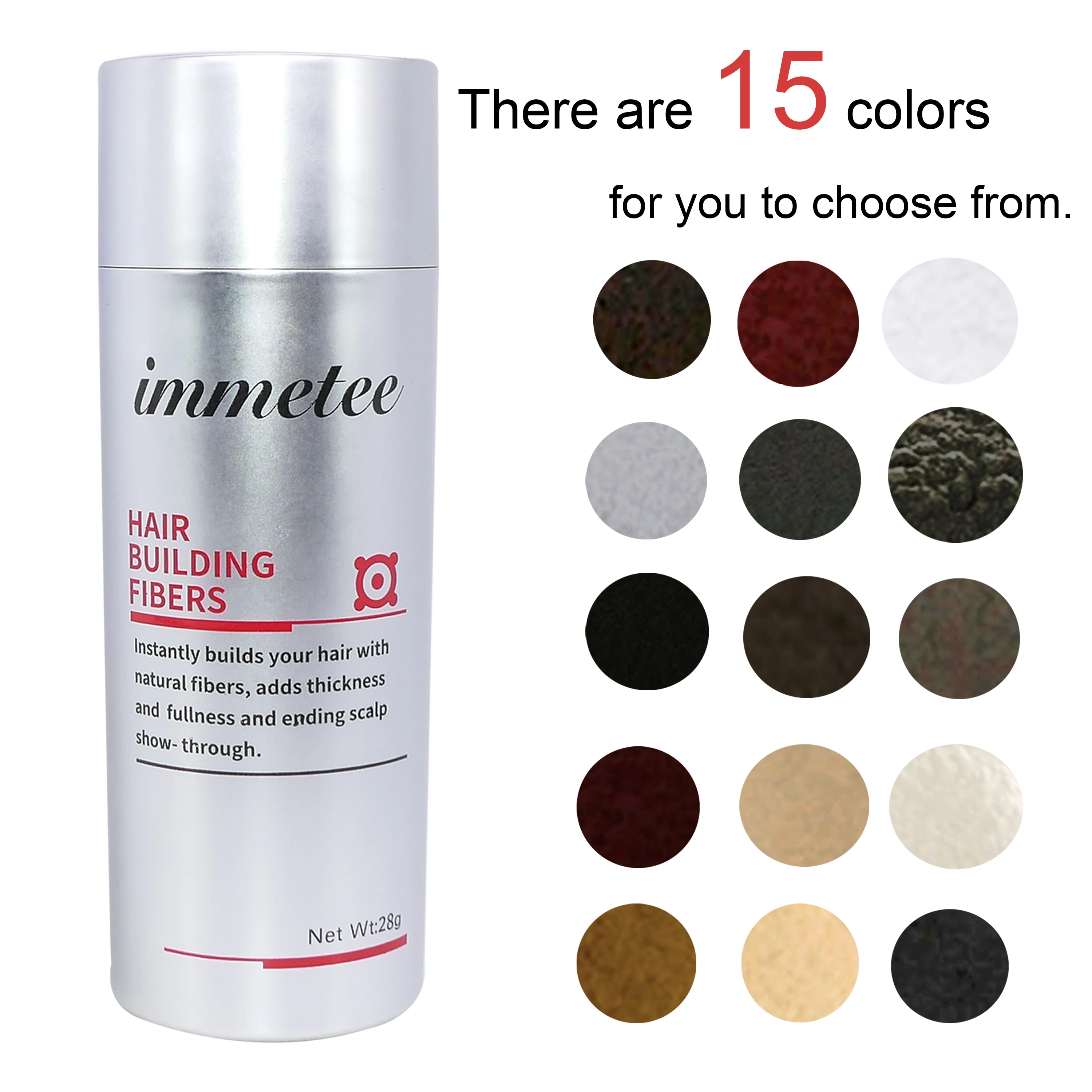 Building-Fibers Hair-Fibre 28g Keratin Immetee-Treatment Organic Topp Concealer-Powder