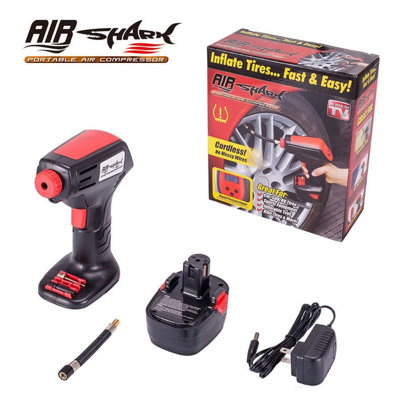 

Universal Car Air Compressor Inflator Pump Hand Held EU Electric Charger Digital LCD Bicycles Motorcycles Auto Air Compressor