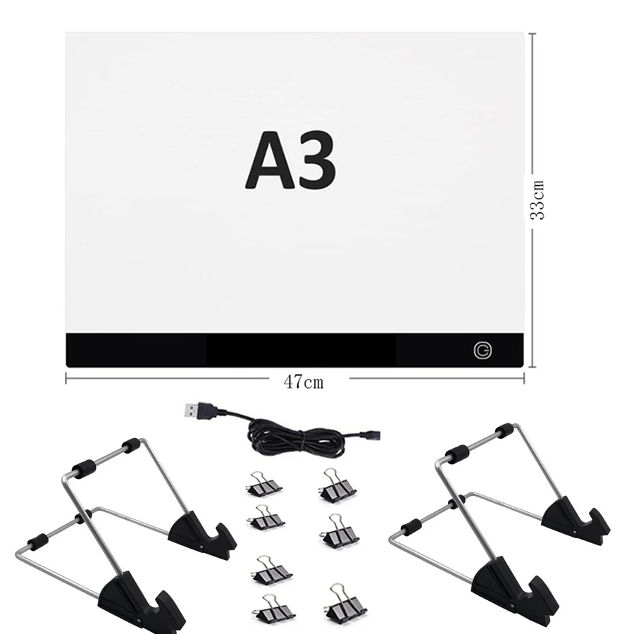 

Аксессуары для алмазной живописи 5d A3/A4, светодиодная подсветильник ка для творчества, алмазная вышивка, Светодиодная доска для рисования с 3 уровнями яркости