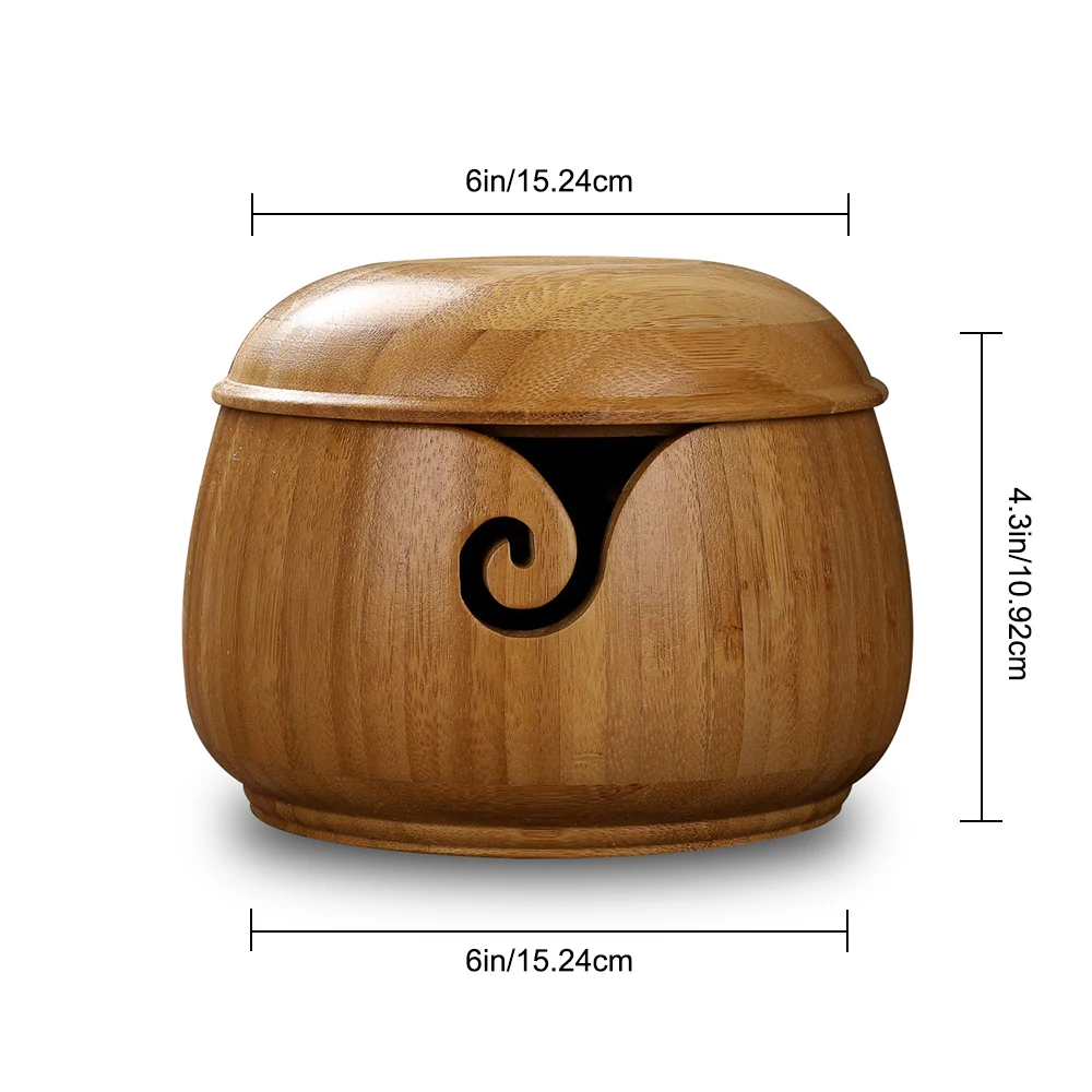 Экологически чистая деревянная пряжа для хранения Чаша Органайзер вязаная крючком шерстяная чаша для хранения ручной работы Швейные принадлежности для хранения