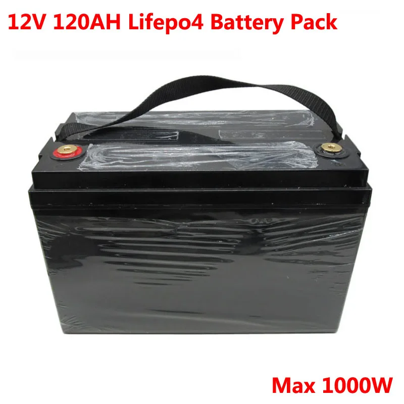 1000W 12V 120Ah Lifepo4 аккумуляторная батарея для зарядки Ноута и сотового телефона UPS