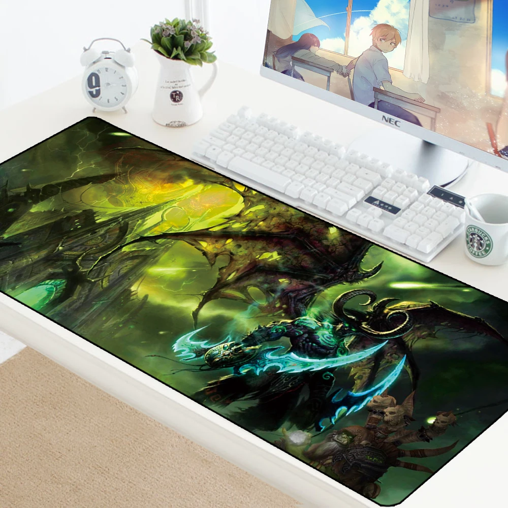 Koop Xl World Of Warcraft Gaming Muismat Grote Aangepaste Laptop Gamer Mousepad Speed Rubber Desktop Notebook Mat 70X30 cm Voor Lol